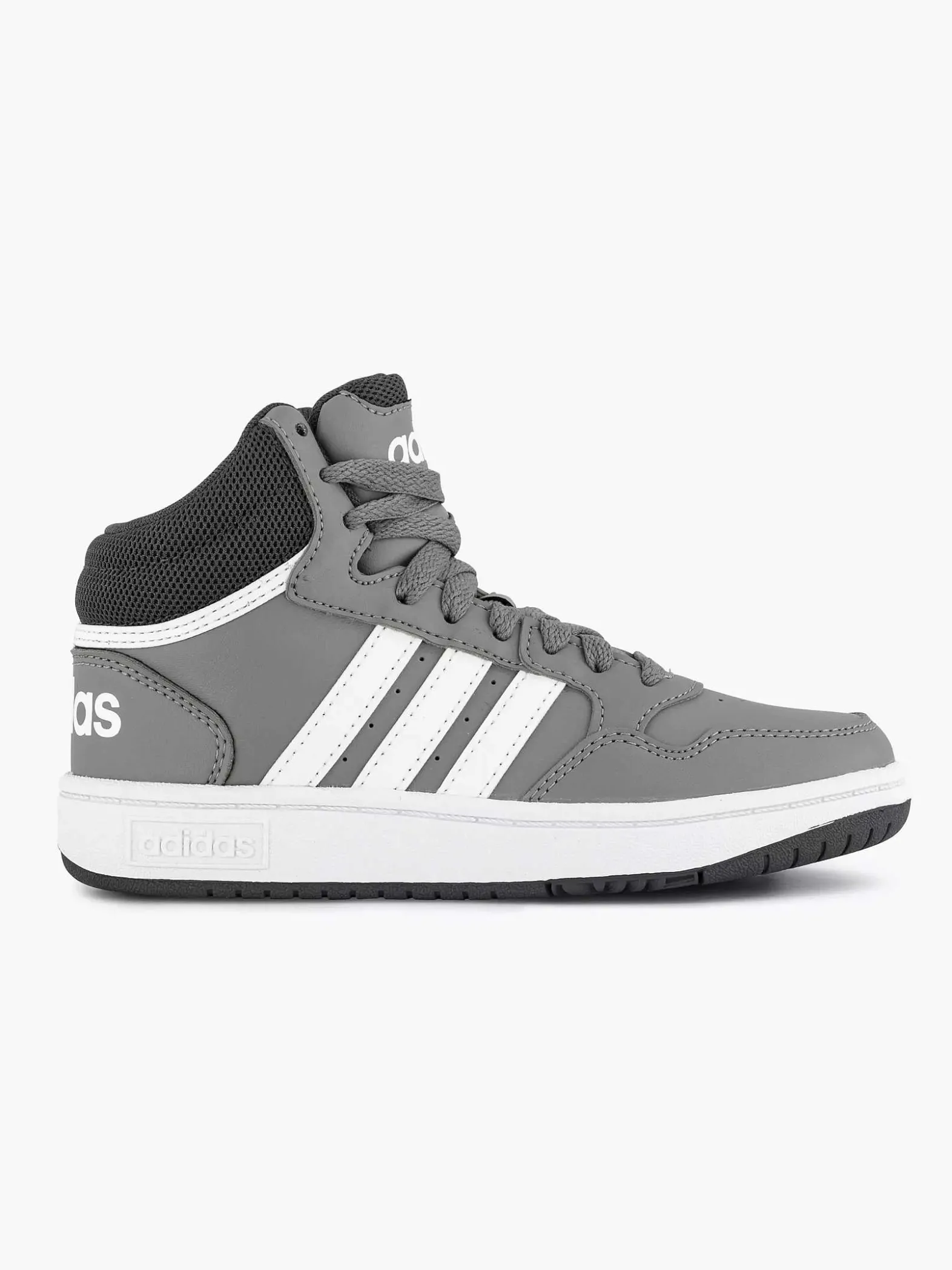 adidas Grijze Hoops Mid 3.0 K-Kinderen Jongensschoenen