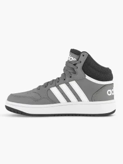 adidas Grijze Hoops Mid 3.0 K-Kinderen Jongensschoenen