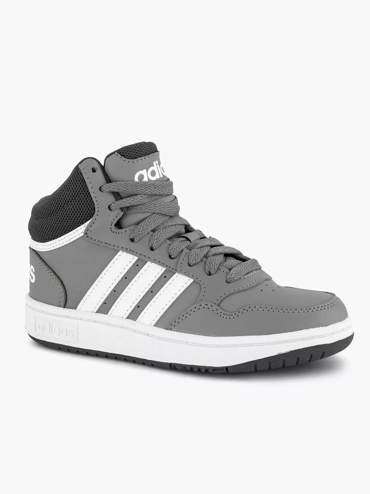 adidas Grijze Hoops Mid 3.0 K-Kinderen Jongensschoenen