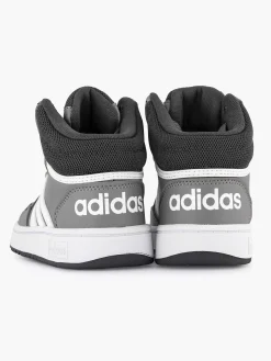 adidas Grijze Hoops Mid 3.0 K-Kinderen Jongensschoenen