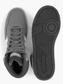 adidas Grijze Hoops Mid 3.0 K-Kinderen Jongensschoenen