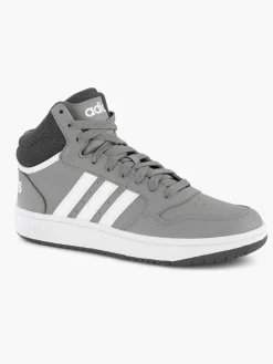 adidas Grijze Hoops Mid 3.0 K-Kinderen Jongensschoenen