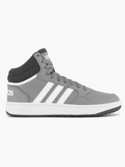 adidas Grijze Hoops Mid 3.0 K-Kinderen Jongensschoenen