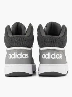 adidas Grijze Hoops Mid 3.0 K-Kinderen Jongensschoenen