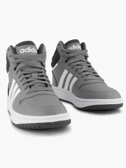 adidas Grijze Hoops Mid 3.0 K-Kinderen Jongensschoenen