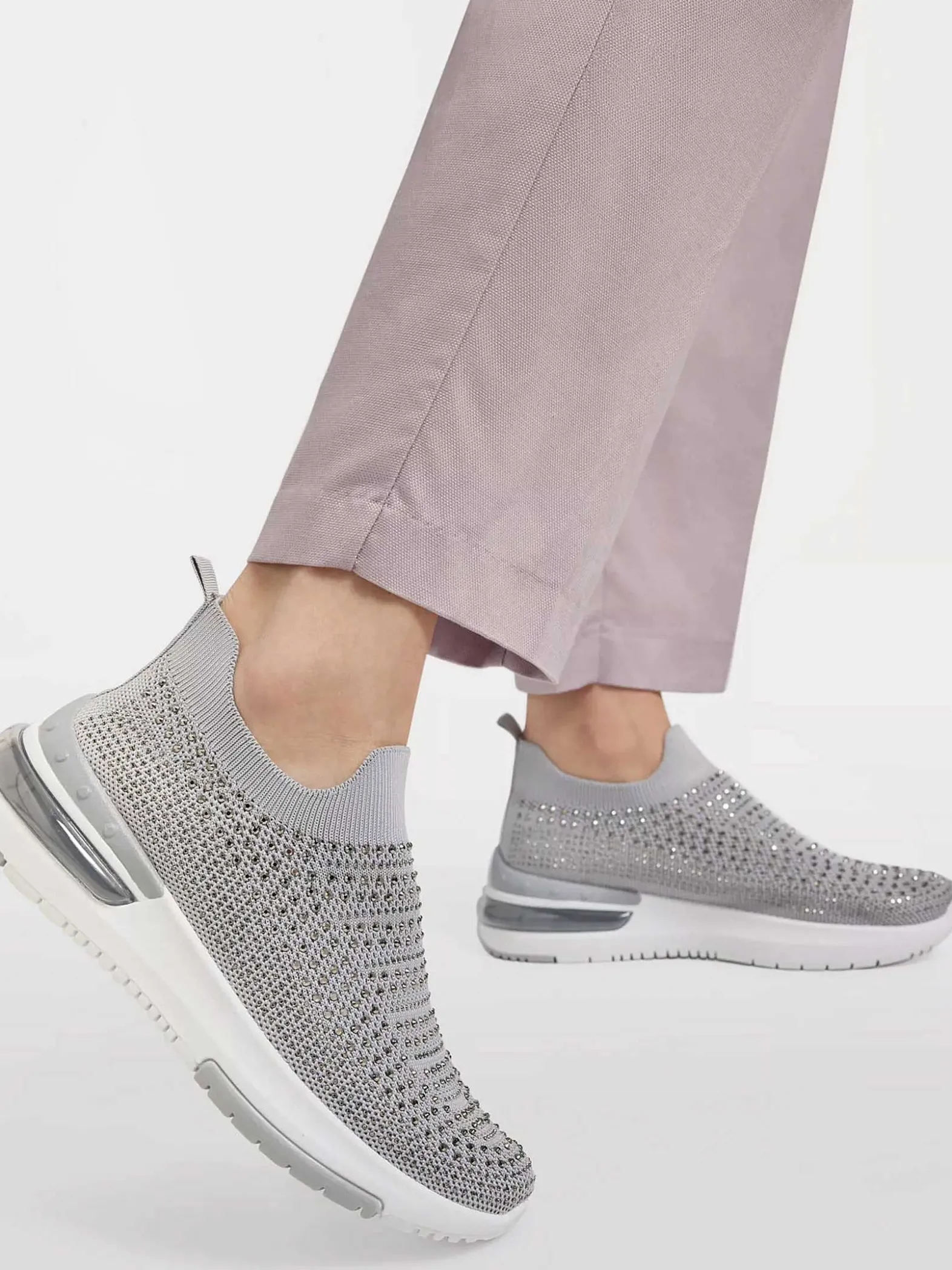 Graceland Grijze Instapper-Dames Sneakers