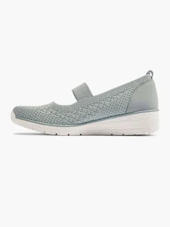 Easy Street Grijze Instapper Sleehak-Dames Comfort Schoenen