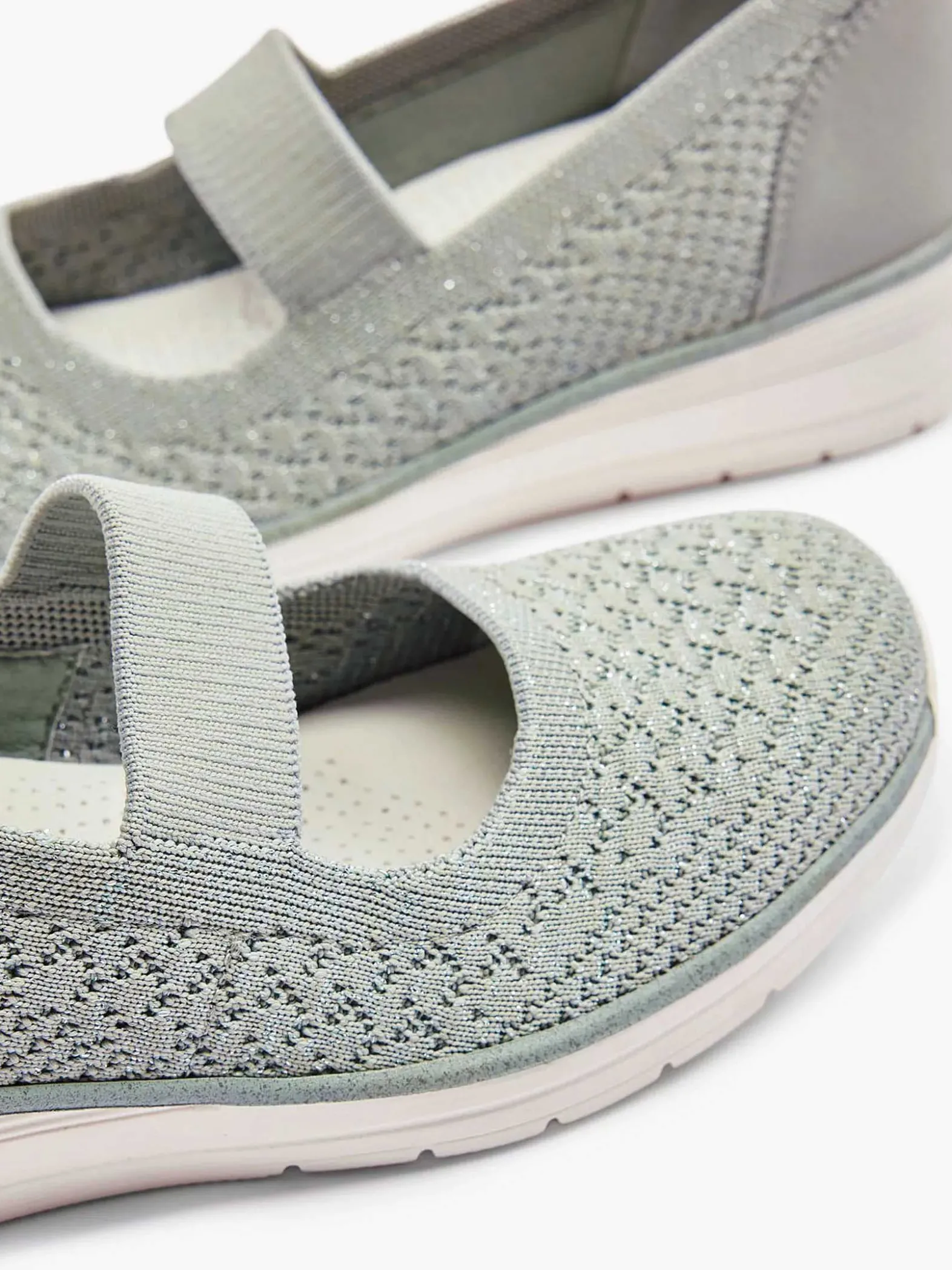 Easy Street Grijze Instapper Sleehak-Dames Comfort Schoenen