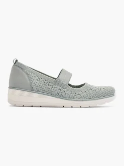 Easy Street Grijze Instapper Sleehak-Dames Comfort Schoenen