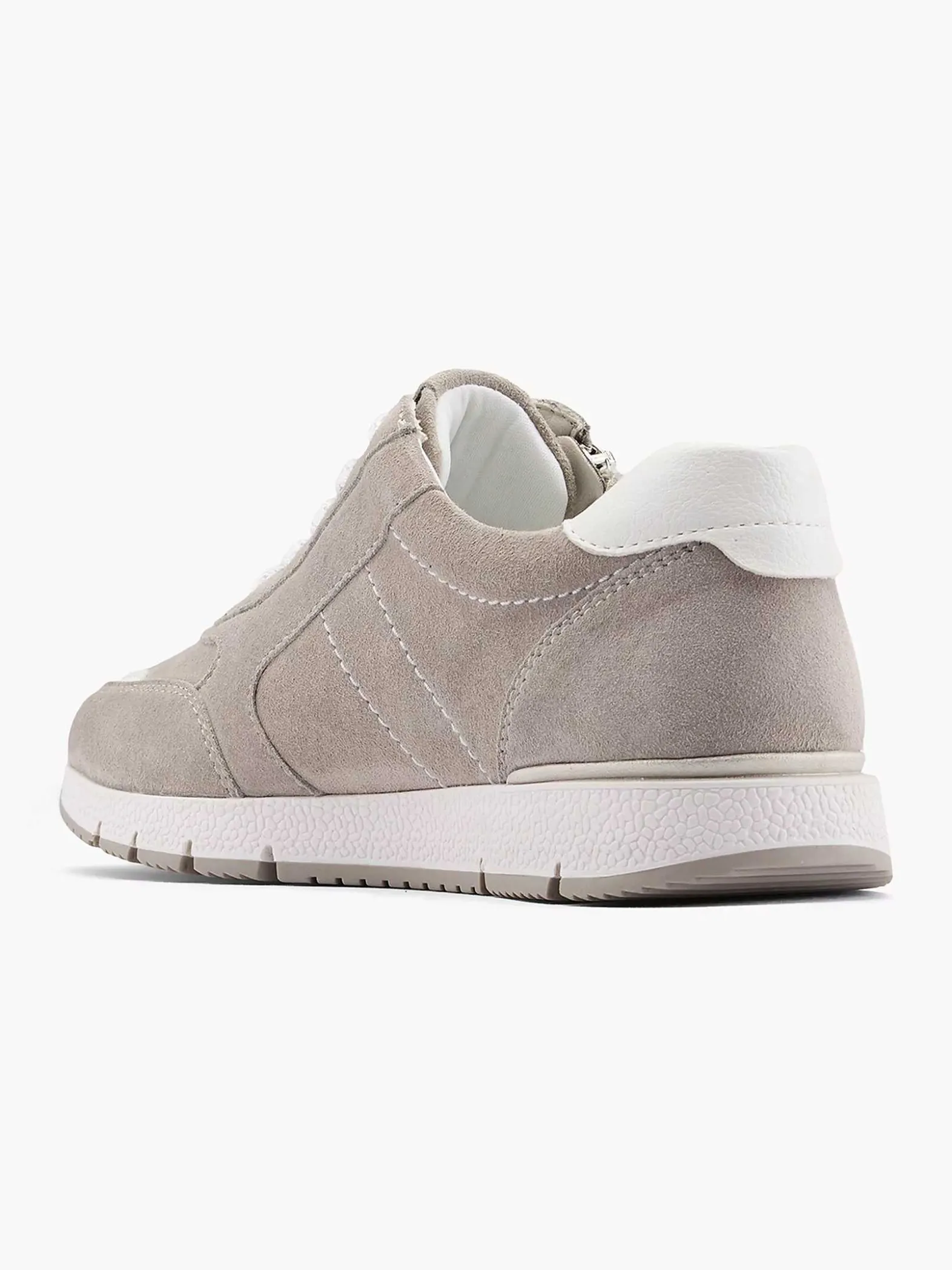 Medicus Grijze Leren Comfort Sneaker-Dames Comfort Schoenen