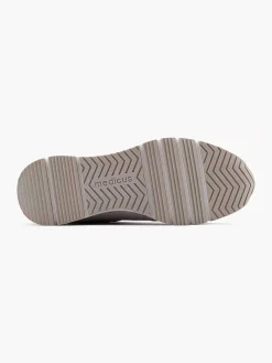 Medicus Grijze Leren Comfort Sneaker-Dames Comfort Schoenen