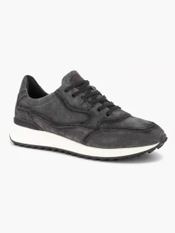 Oxmox Grijze Leren Sneaker-Heren Sneakers