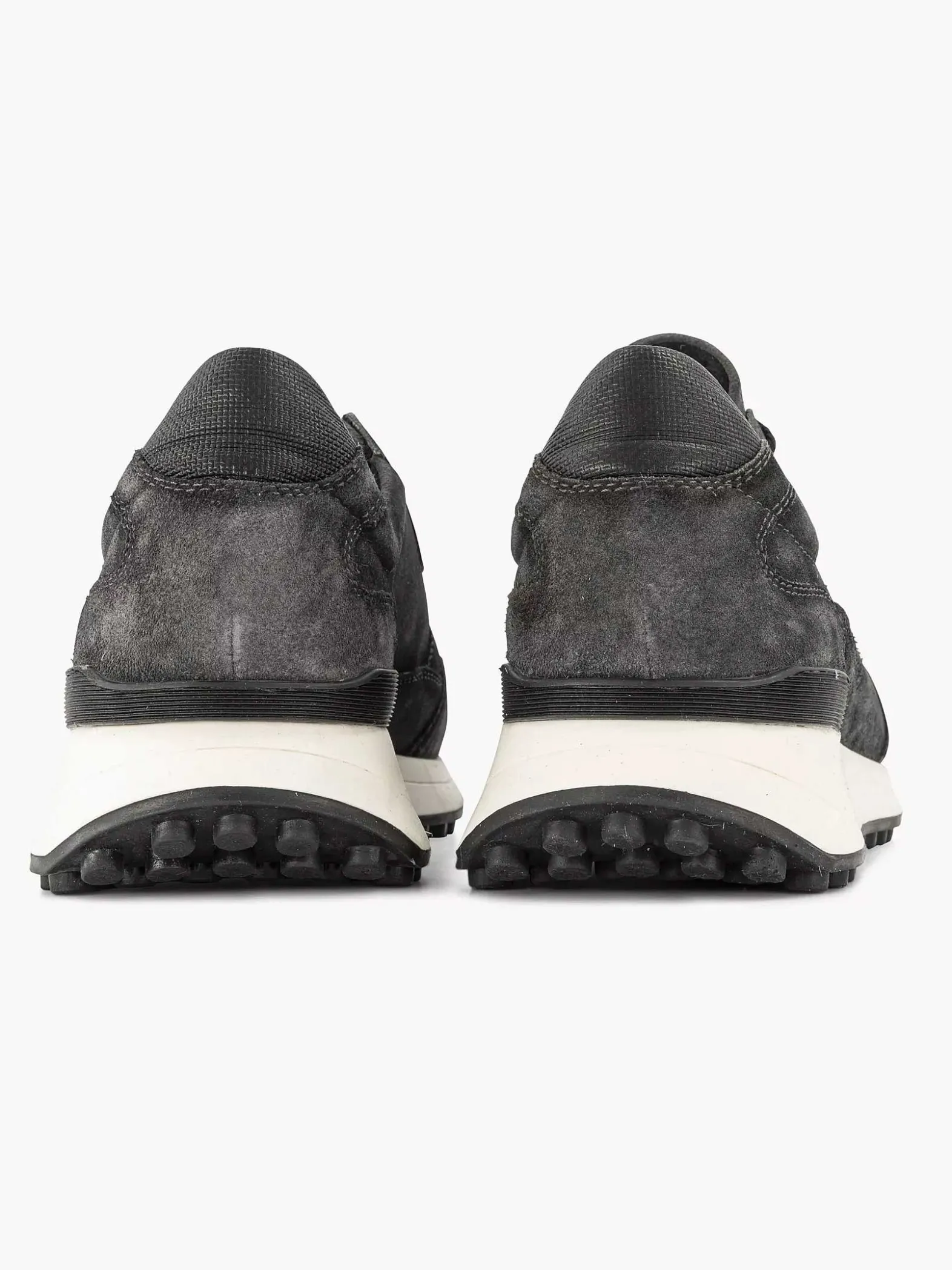 Oxmox Grijze Leren Sneaker-Heren Sneakers