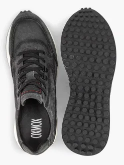 Oxmox Grijze Leren Sneaker-Heren Sneakers