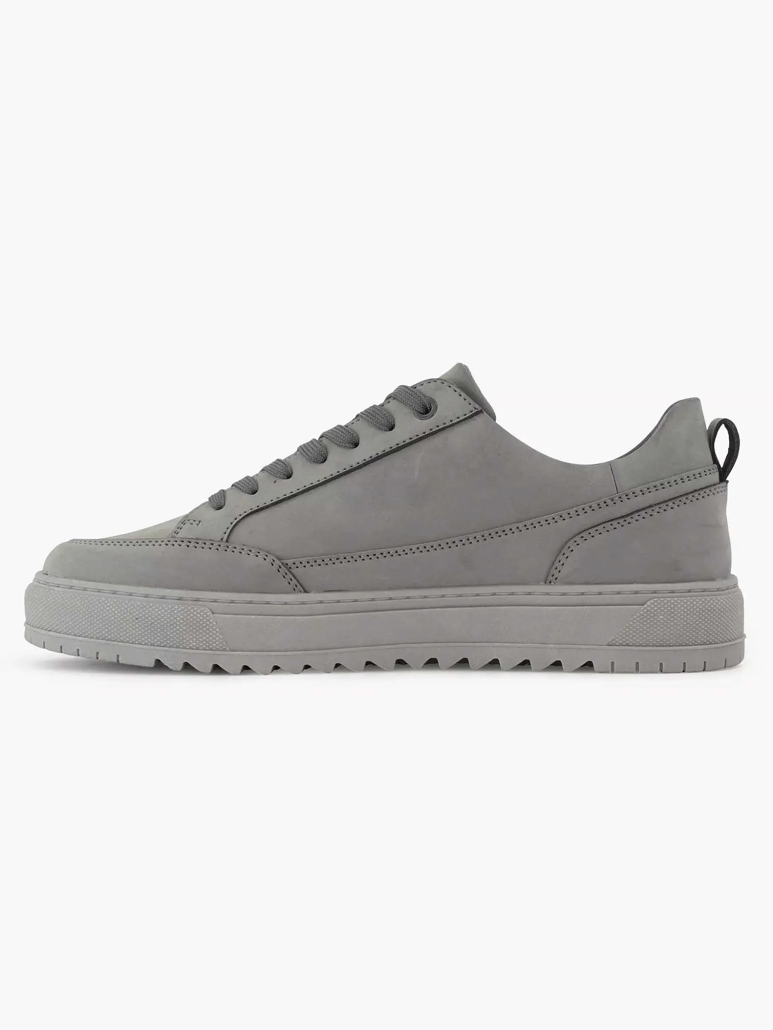 Oxmox Grijze Leren Sneaker-Heren Sneakers