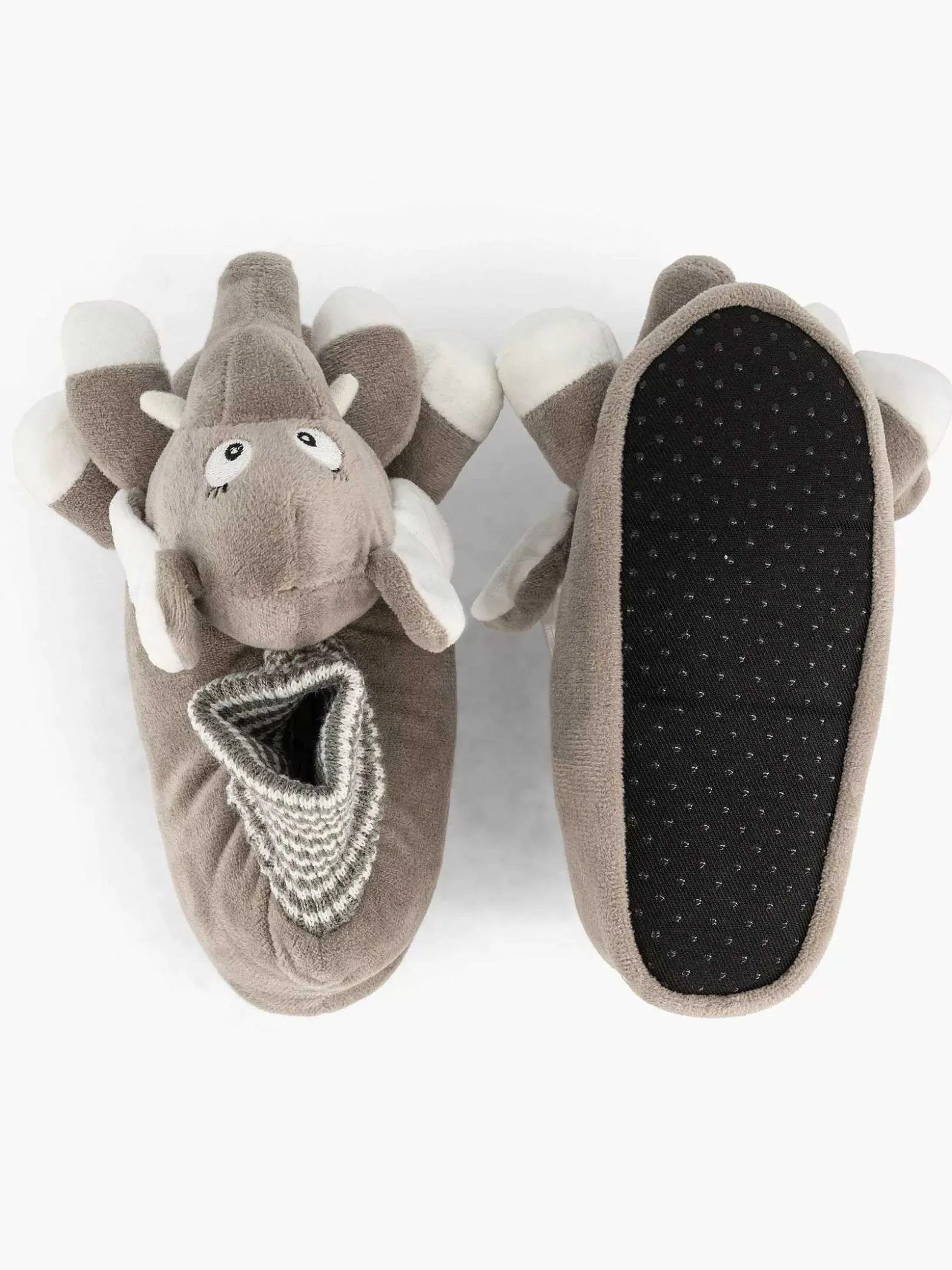 Bobbi-Shoes Grijze Pantoffel Olifant-Kinderen Jongensschoenen
