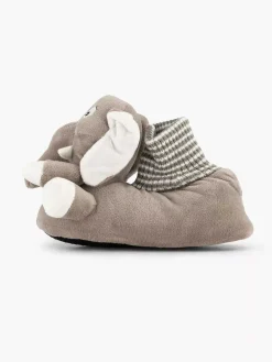 Bobbi-Shoes Grijze Pantoffel Olifant-Kinderen Jongensschoenen