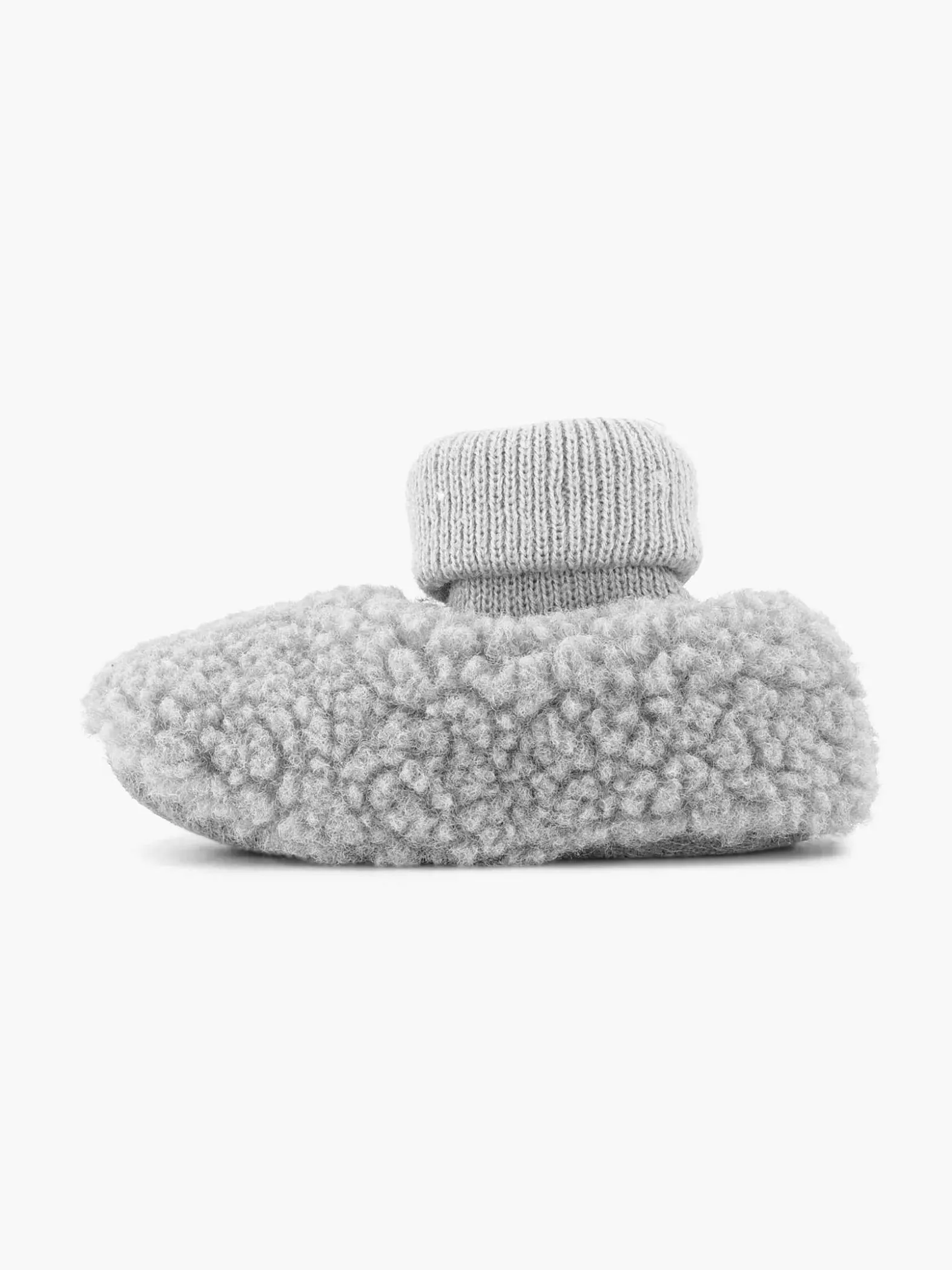 vanHaren Grijze Pantoffel Teddy-Kinderen Jongensschoenen