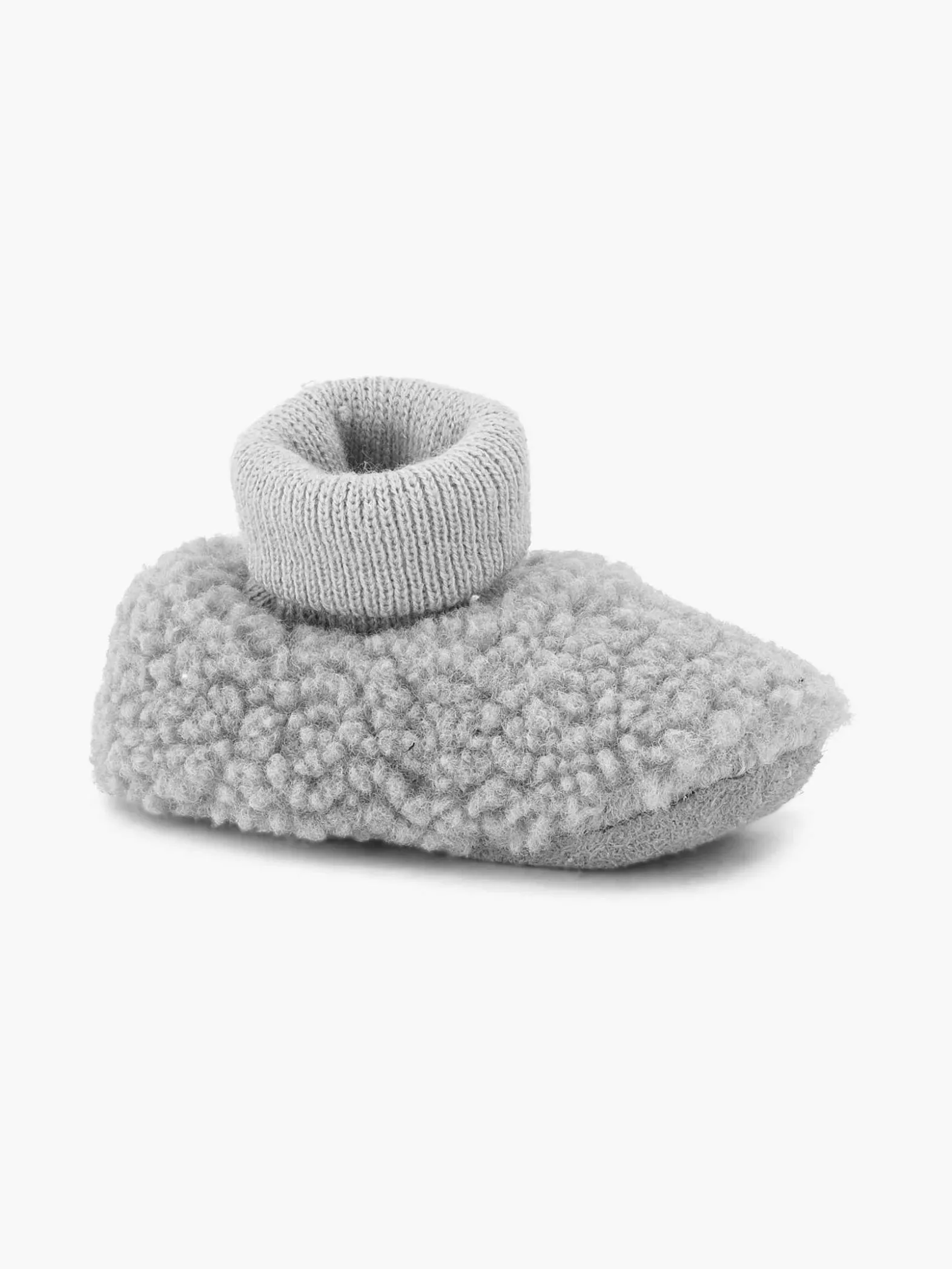 vanHaren Grijze Pantoffel Teddy-Kinderen Jongensschoenen