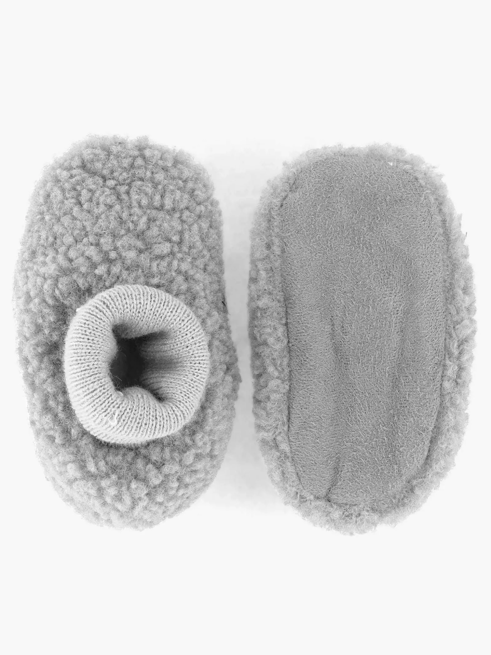 vanHaren Grijze Pantoffel Teddy-Kinderen Jongensschoenen