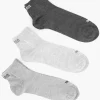 Puma Grijze Quarter Plain 3 Pak 39-42-Heren Sokken