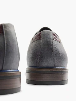 AM SHOE Grijze Veterschoen-Heren Geklede Schoenen