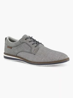 AM SHOE Grijze Veterschoen-Heren Geklede Schoenen