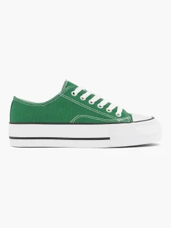 Graceland Groene Canvas Sneaker-Dames Sneakers