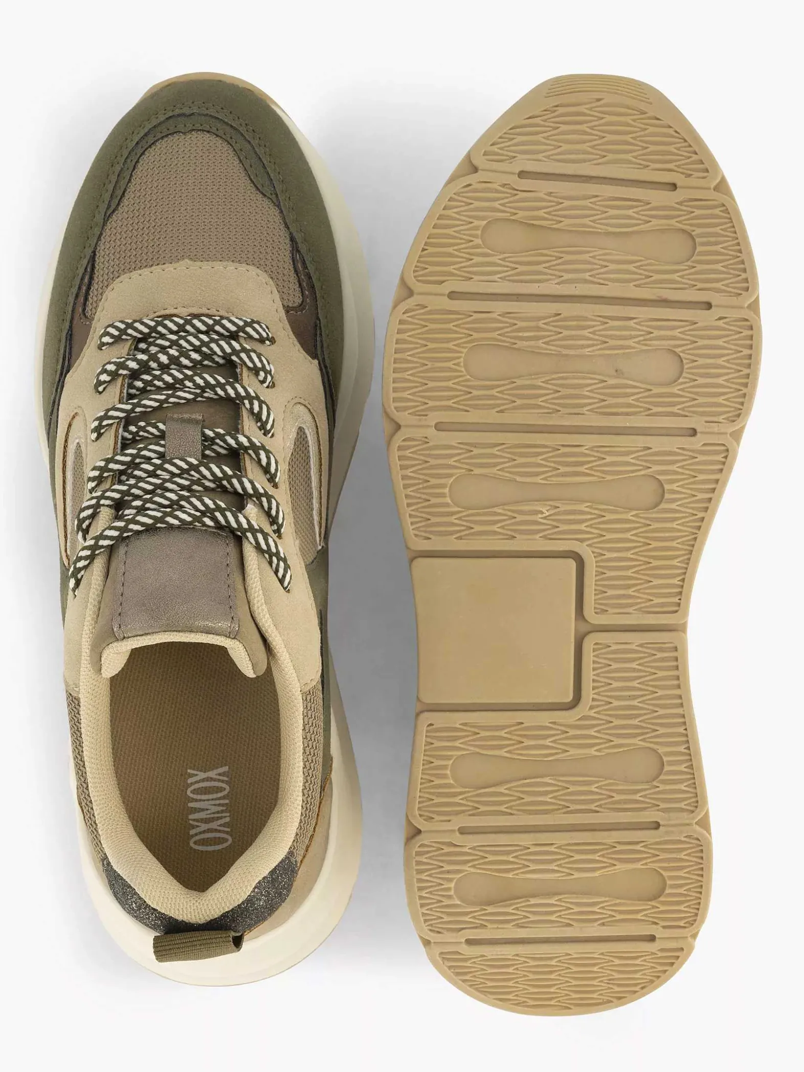 Oxmox Groene Chunky Sneaker-Dames Sneakers