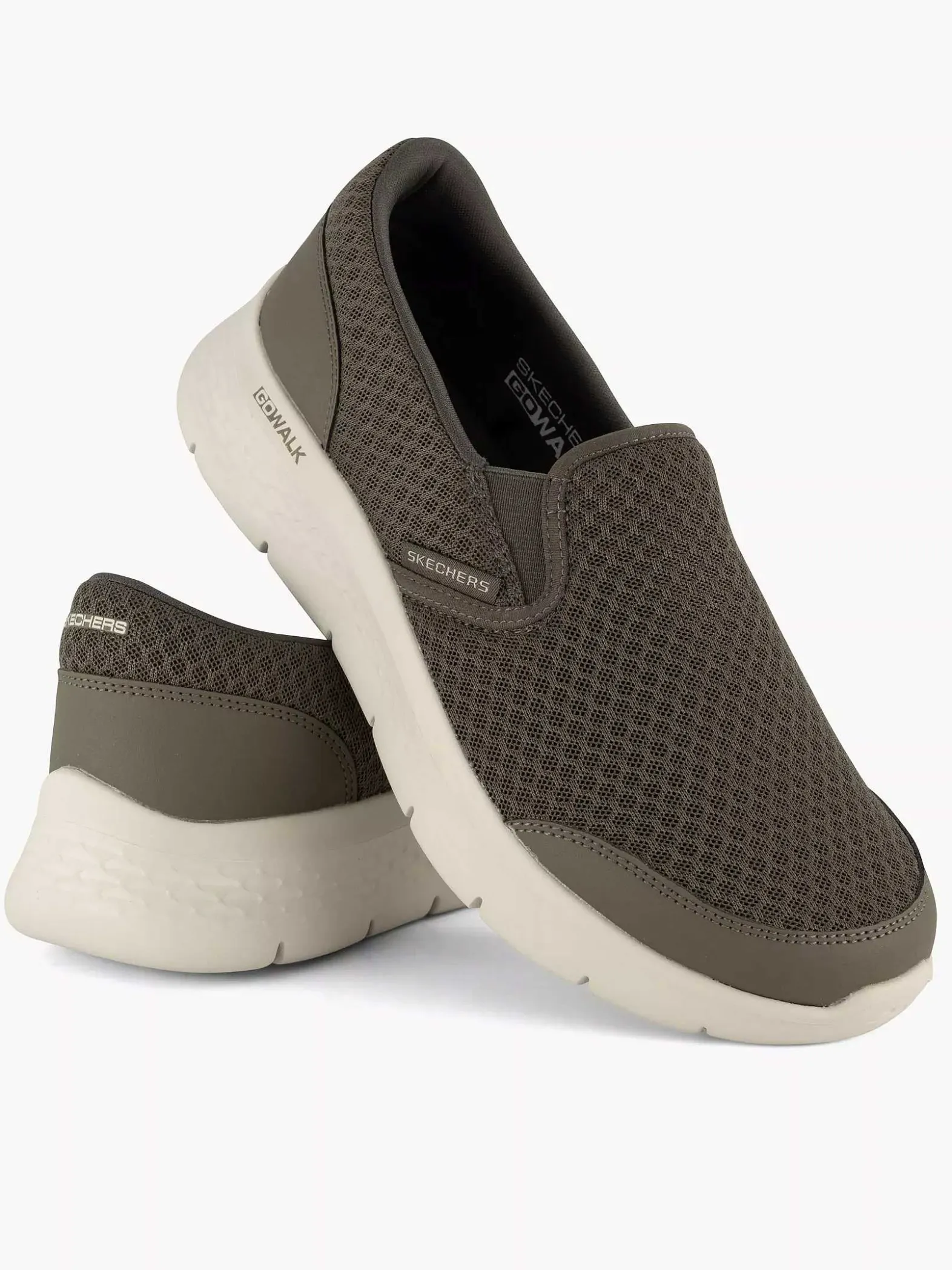 Skechers Groene Go Walk Flex - Request-Heren Instappers