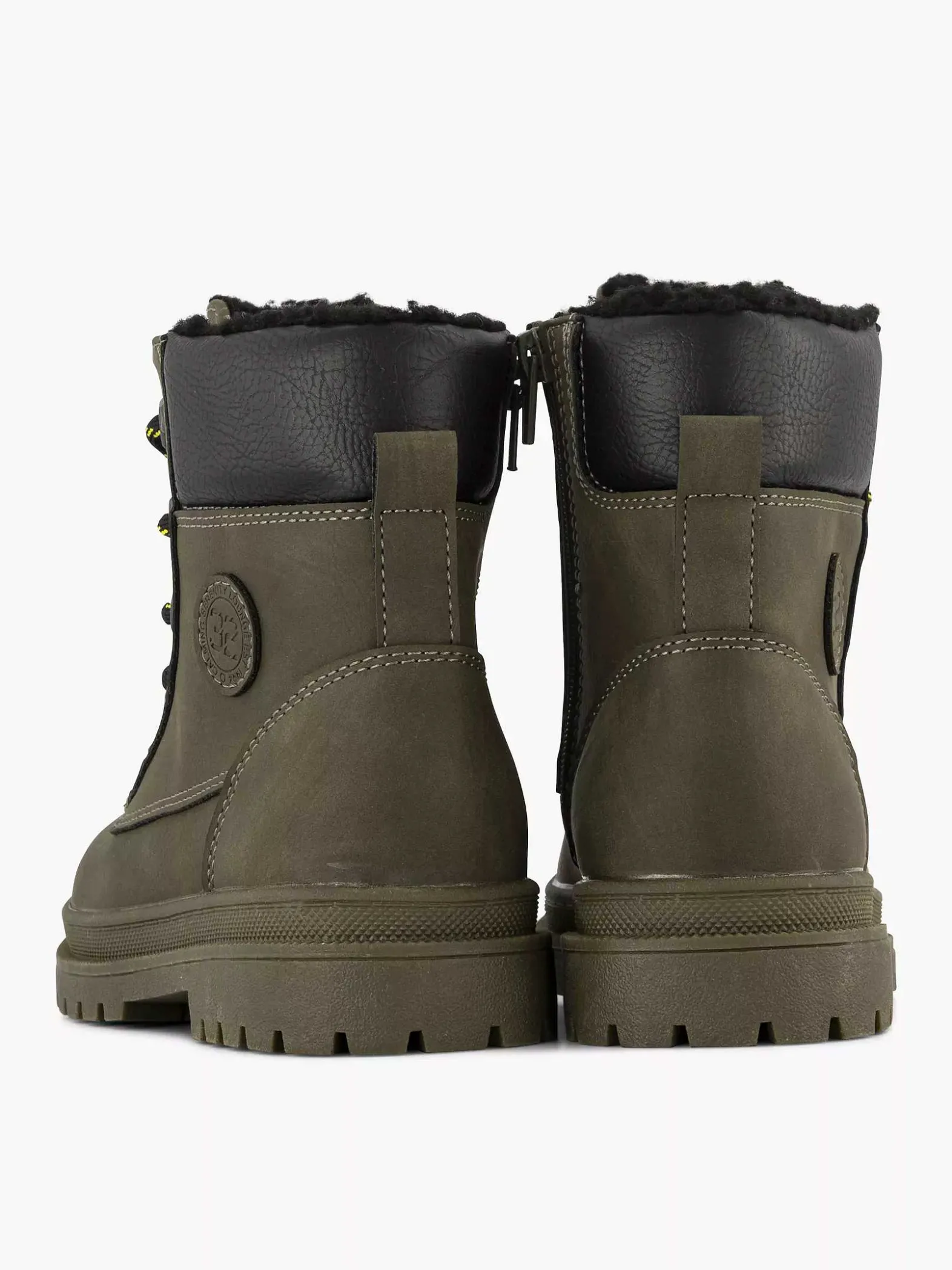Vty Groene Hoge Veterboot-Kinderen Jongensschoenen
