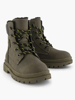 Vty Groene Hoge Veterboot-Kinderen Jongensschoenen
