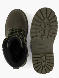 Vty Groene Hoge Veterboot-Kinderen Jongensschoenen