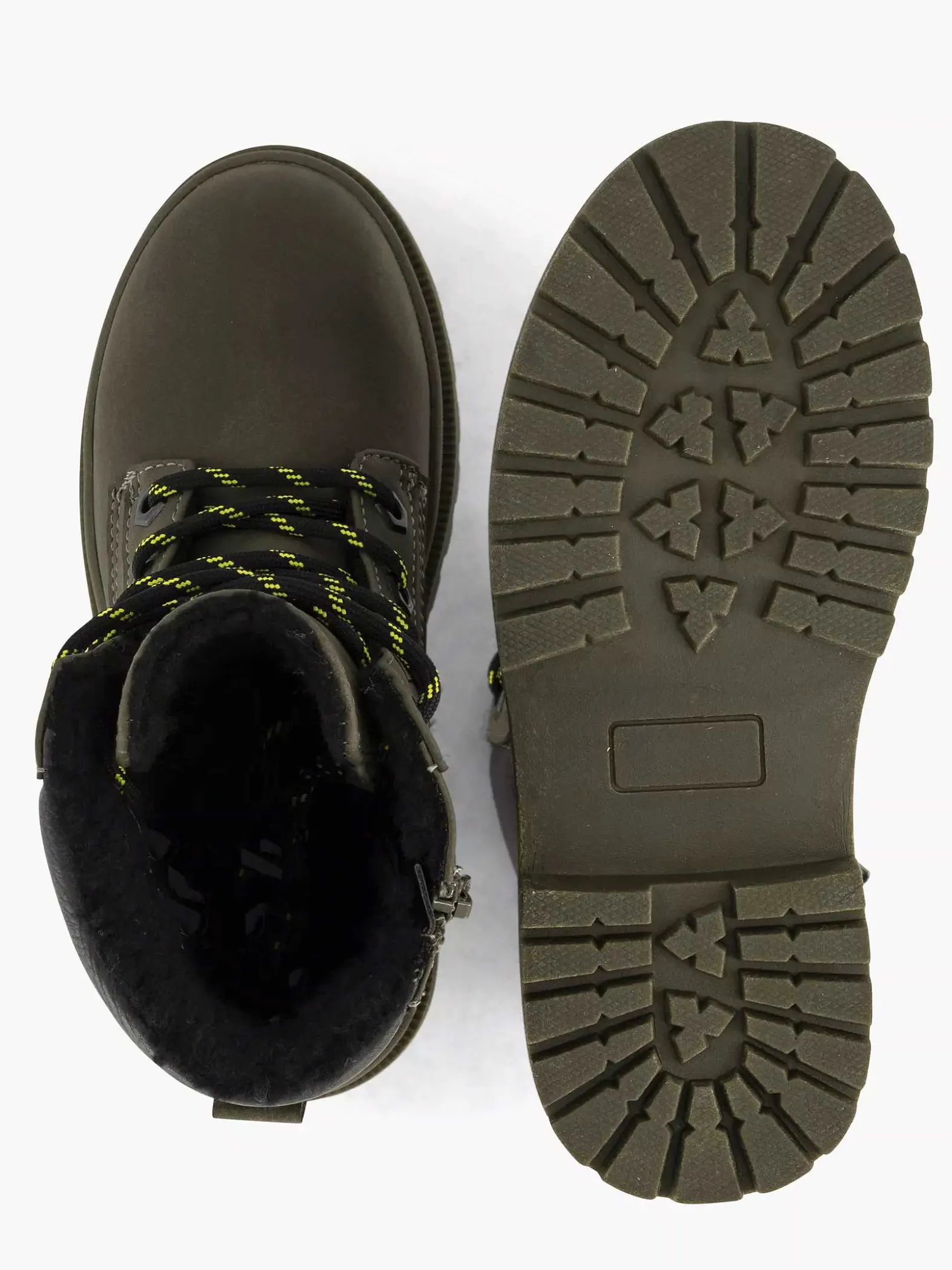 Vty Groene Hoge Veterboot-Kinderen Jongensschoenen