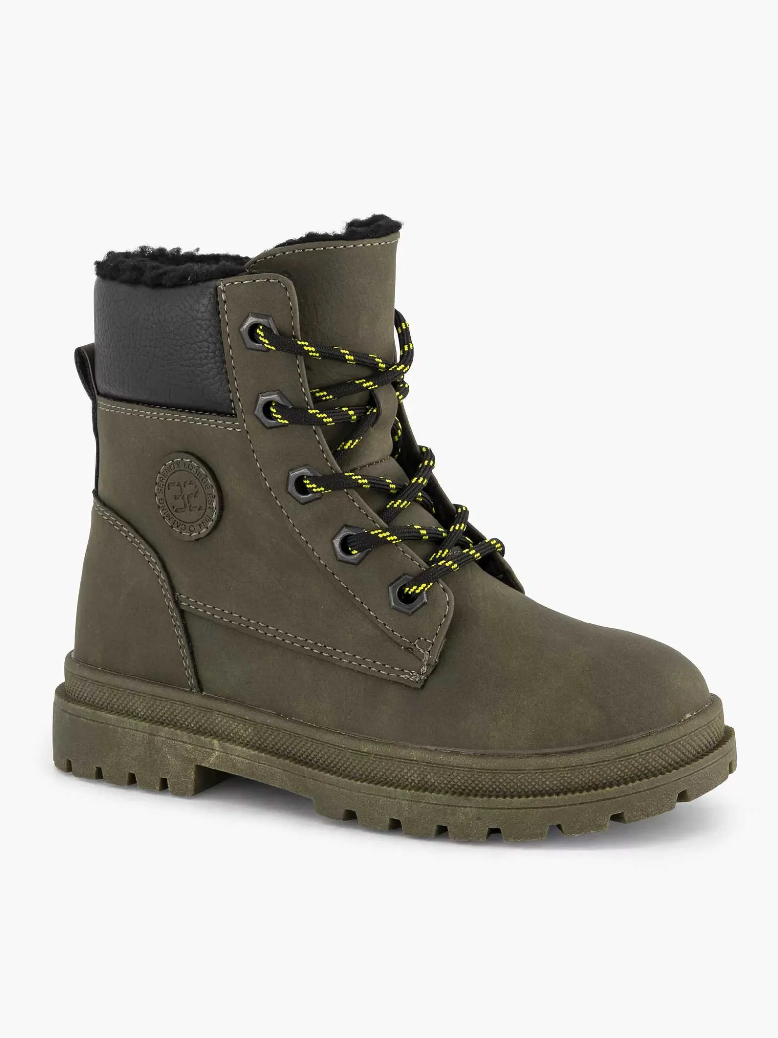 Vty Groene Hoge Veterboot-Kinderen Jongensschoenen