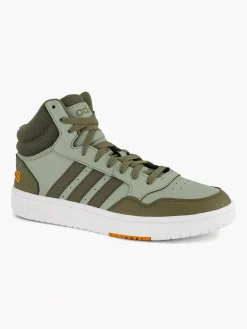 adidas Groene Hoops 3.0 Mid-Heren Sneakers