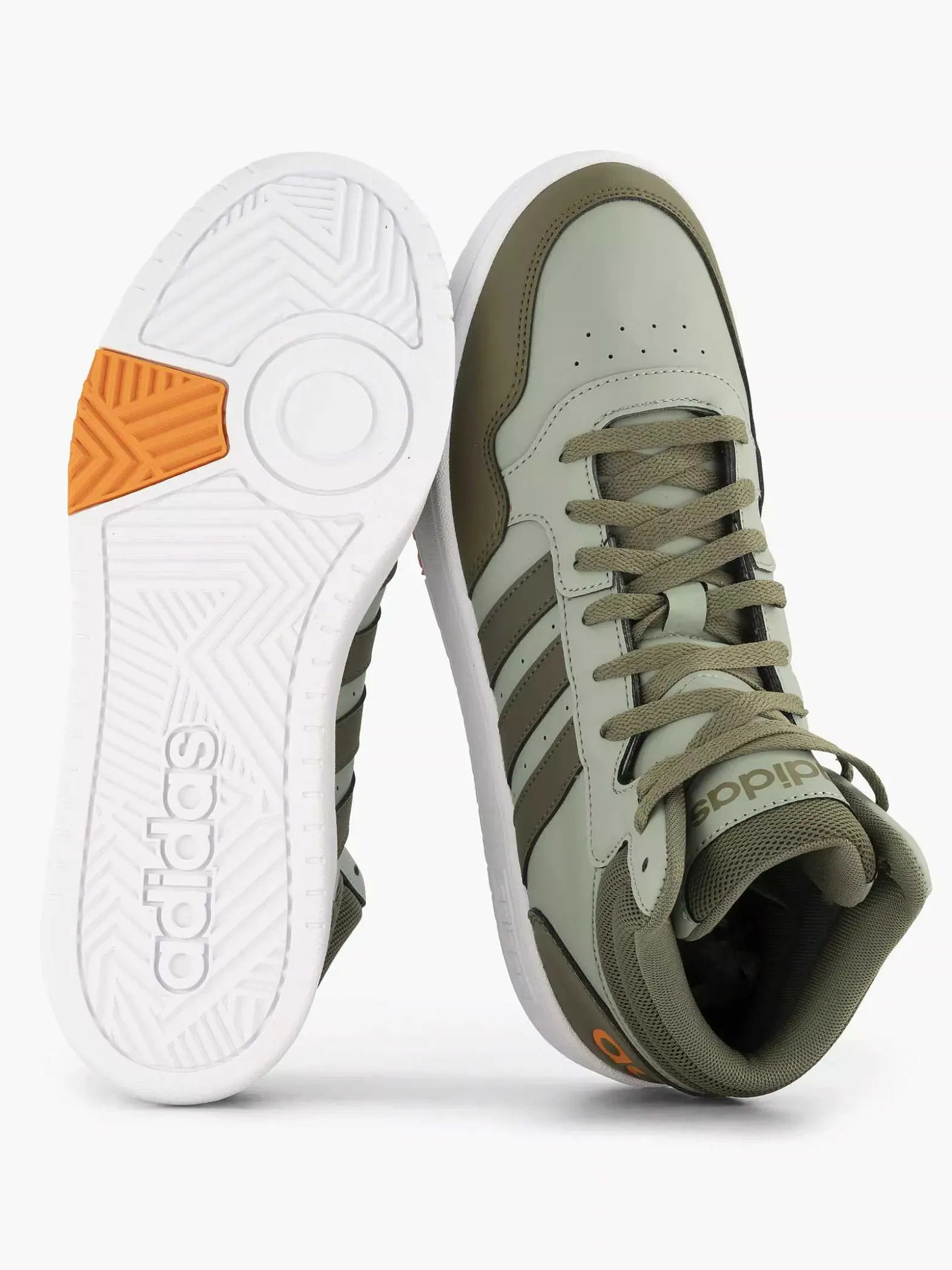 adidas Groene Hoops 3.0 Mid-Heren Sneakers