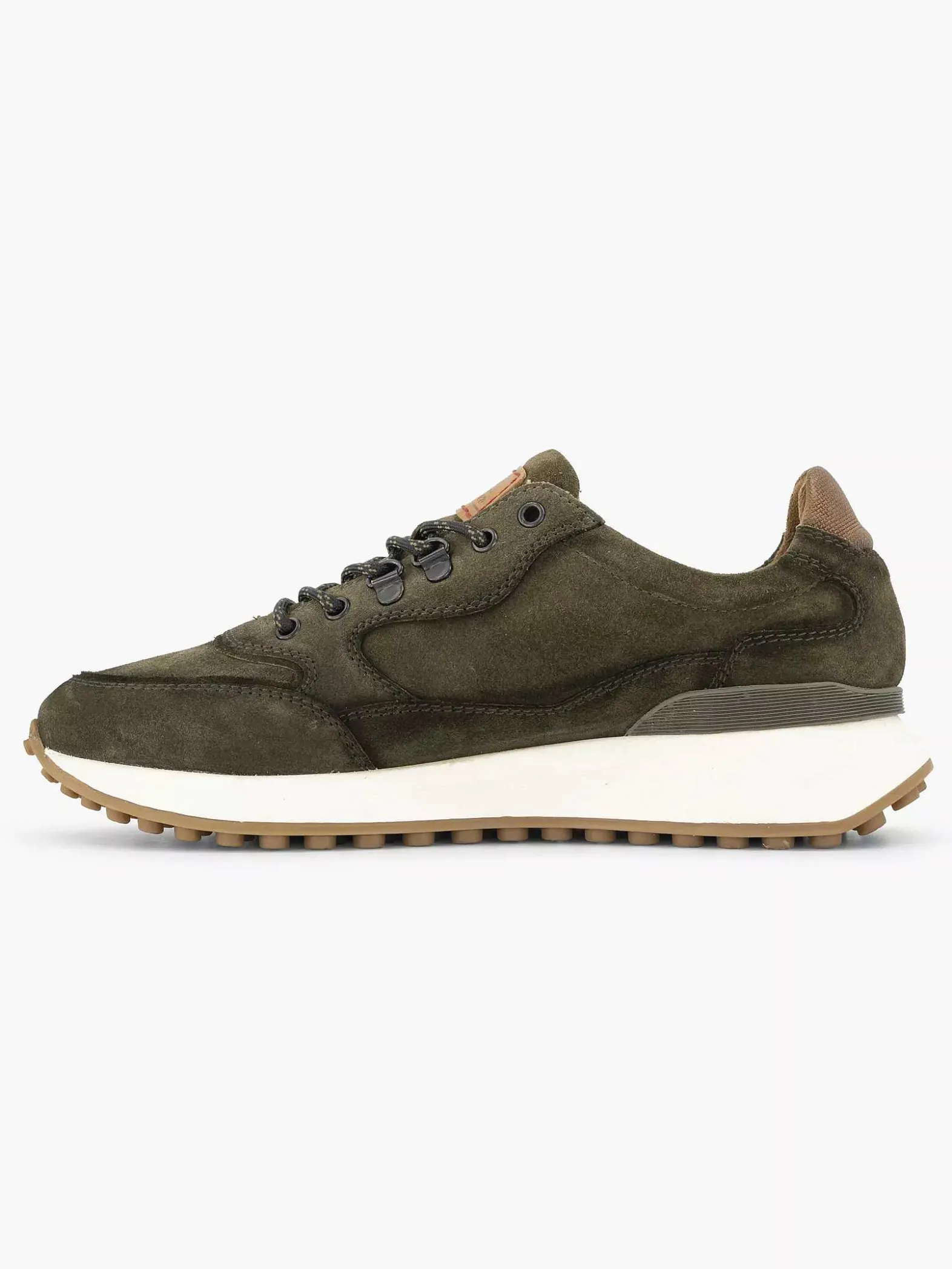 Oxmox Groene Leren Chunky Sneaker-Heren Sneakers