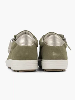 Medicus Groene Leren Comfort Sneaker-Dames Comfort Schoenen