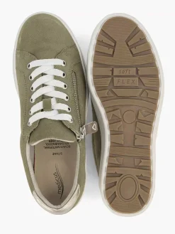 Medicus Groene Leren Comfort Sneaker-Dames Comfort Schoenen