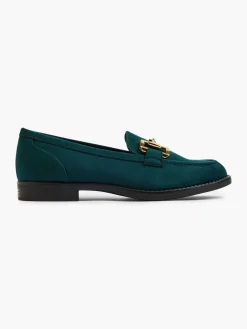 Graceland Groene Loafer Sierketting-Dames Instappers