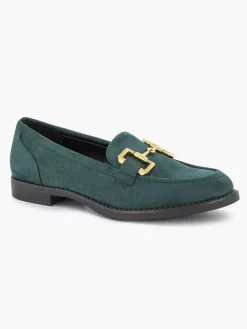 Graceland Groene Loafer Sierketting-Dames Instappers