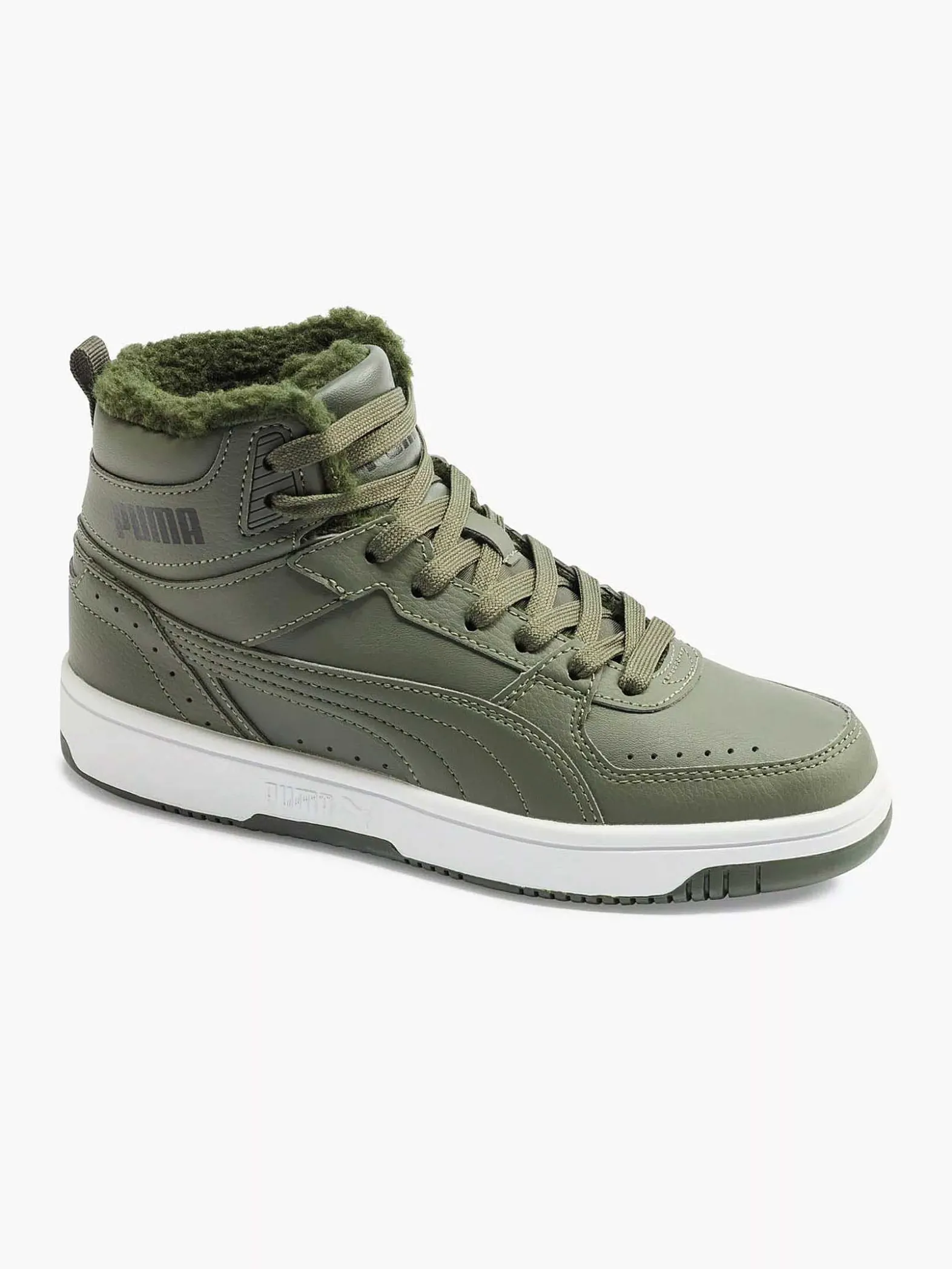 Puma Groene Rebound Joy Fur Jr-Kinderen Jongensschoenen