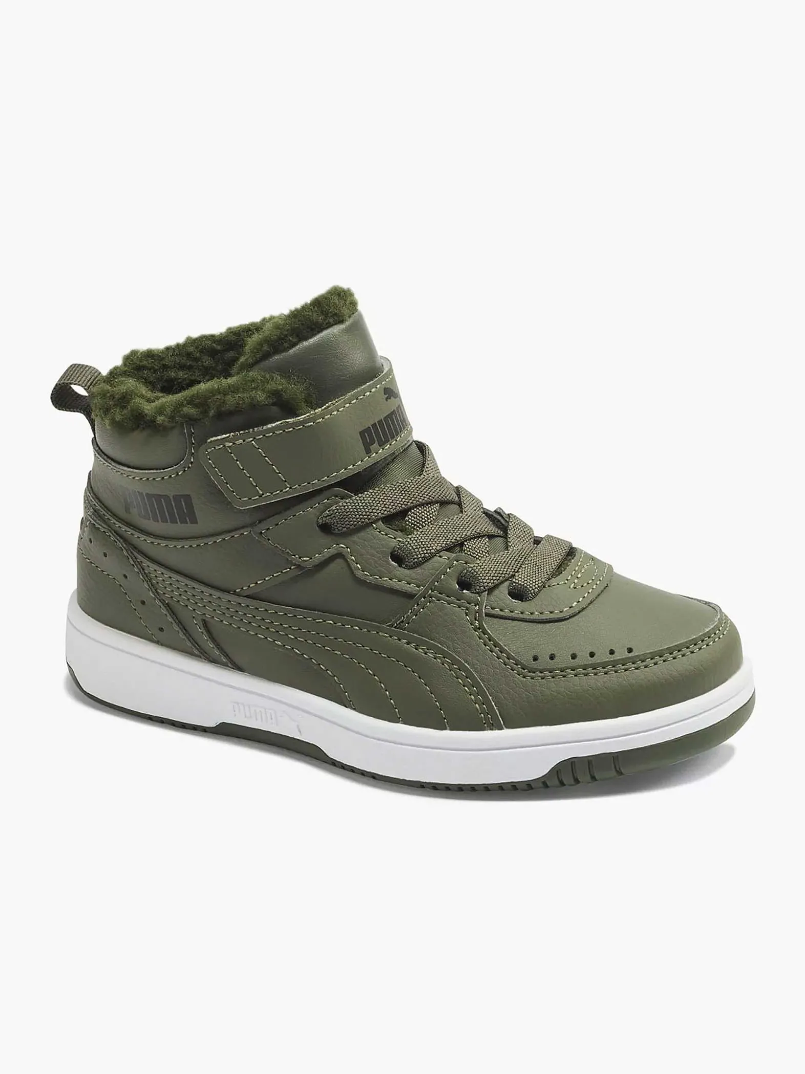 Puma Groene Rebound Joy Fur Ps-Kinderen Jongensschoenen