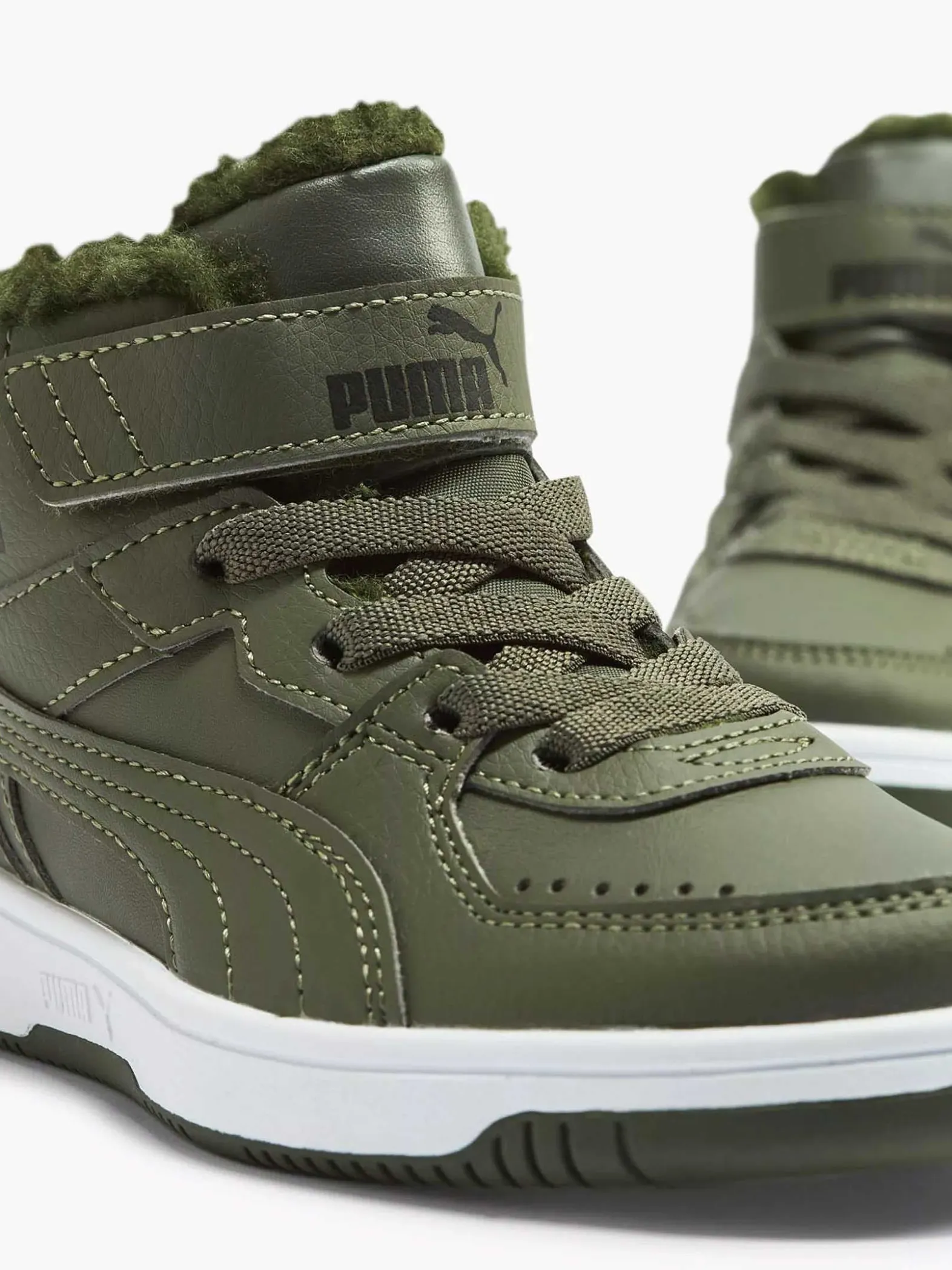 Puma Groene Rebound Joy Fur Ps-Kinderen Jongensschoenen