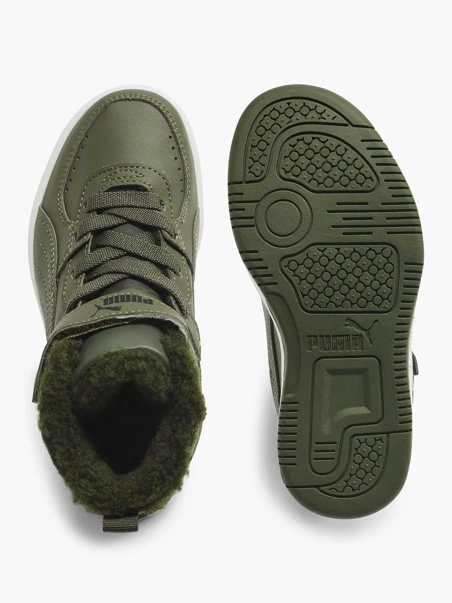 Puma Groene Rebound Joy Fur Ps-Kinderen Jongensschoenen