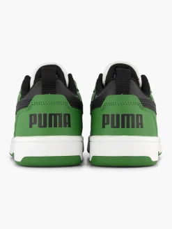 Puma Groene Rebound V6 Lo Jr-Kinderen Jongensschoenen