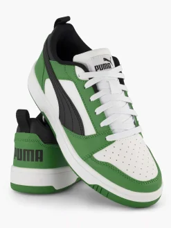 Puma Groene Rebound V6 Lo Jr-Kinderen Jongensschoenen