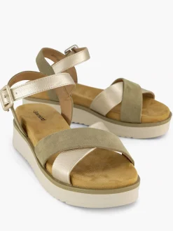 Graceland Groene Sandaal-Dames Sandalen