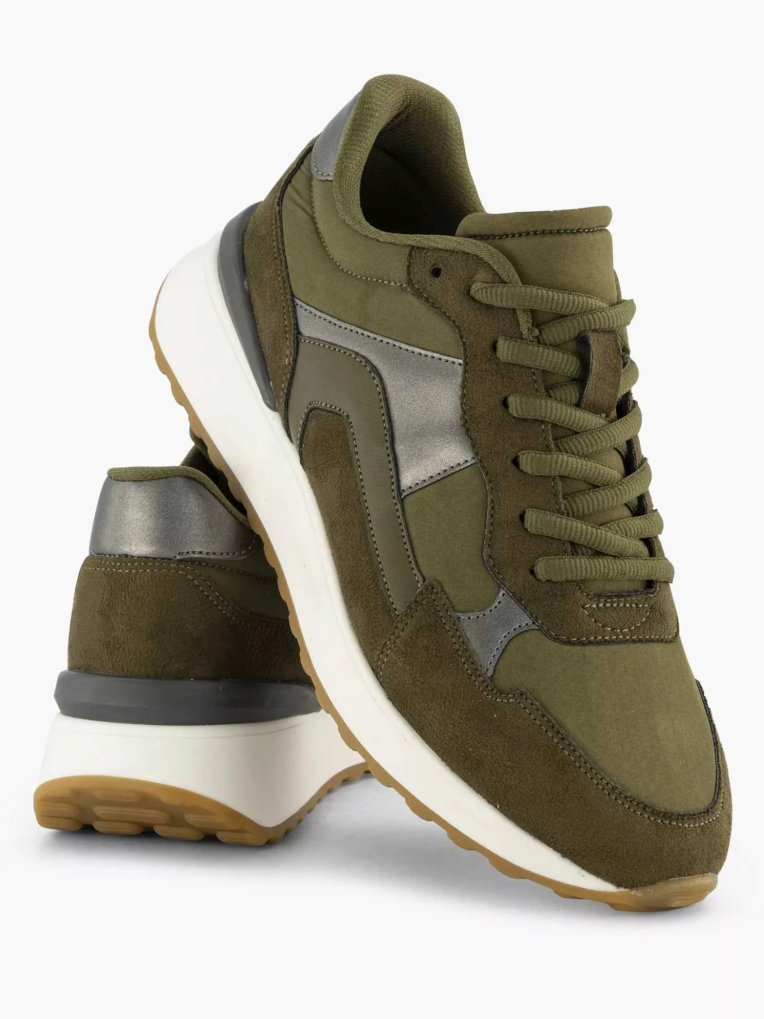 Graceland Groene Sneaker-Dames Sneakers